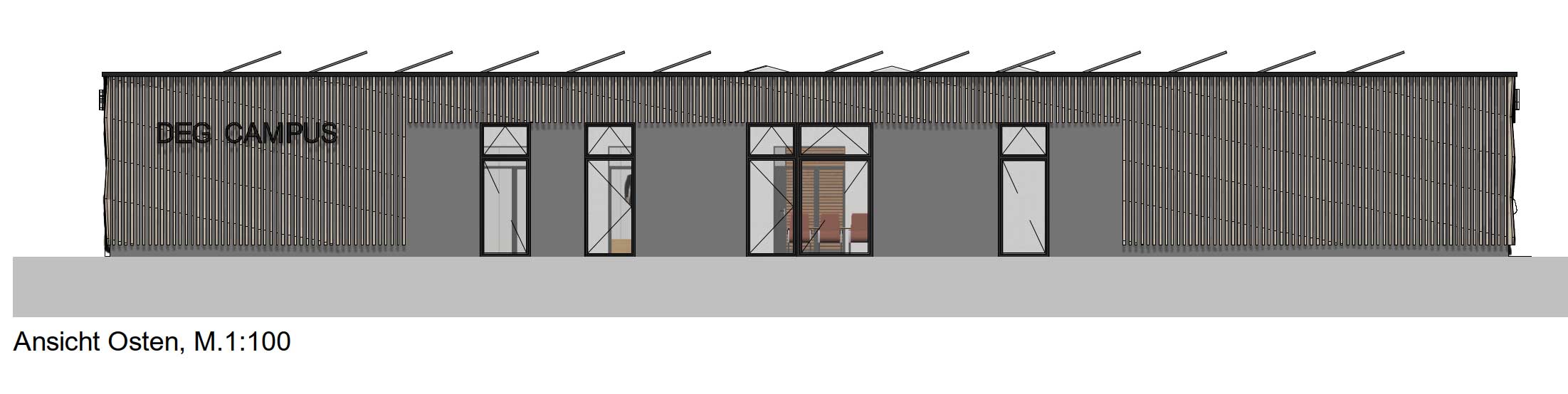 Technische Zeichnung des Bauprojektes für den Campus.